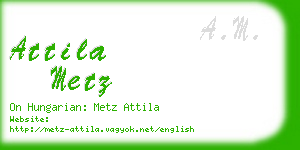 attila metz business card